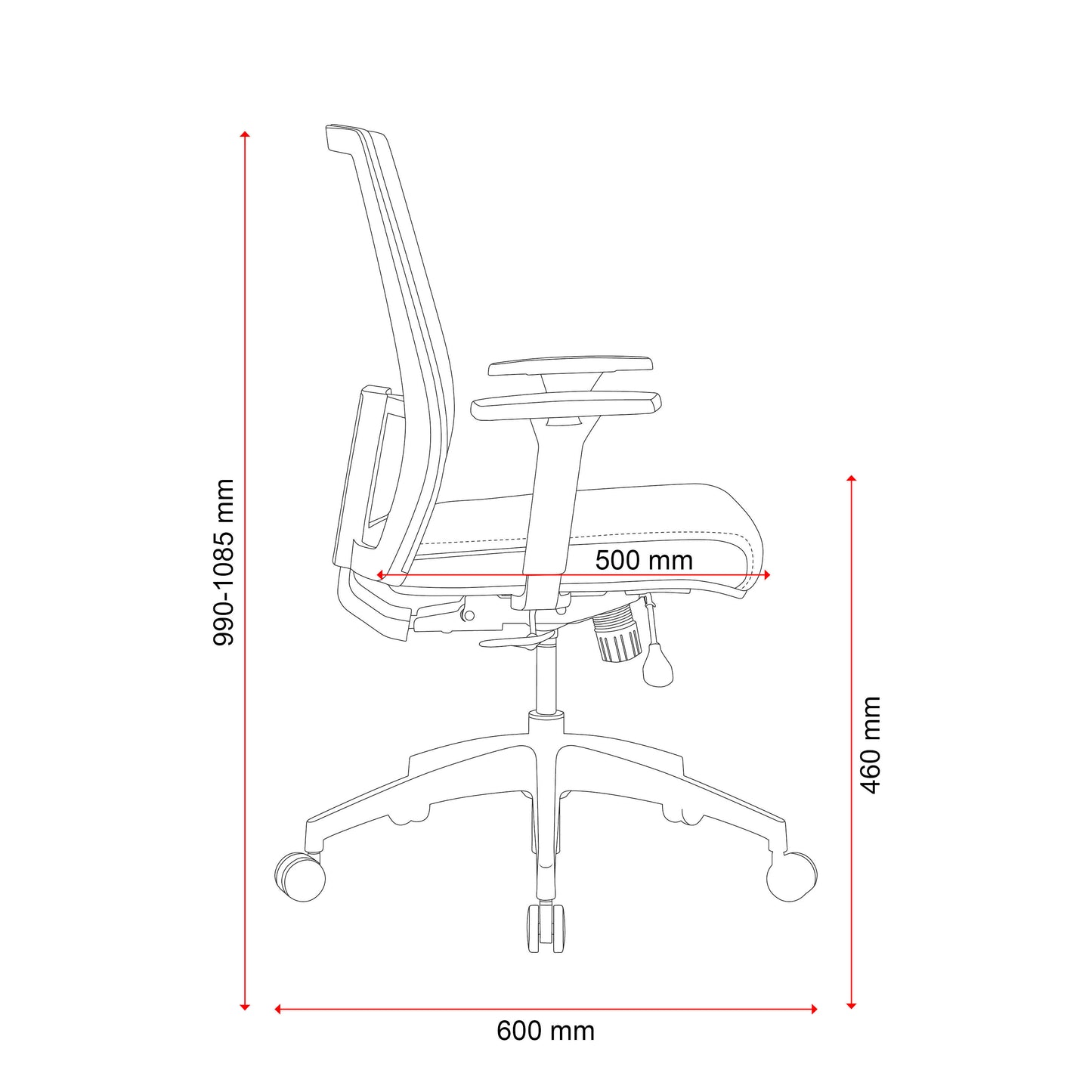Buro Mantra Mesh Back Chair - Nylon Base