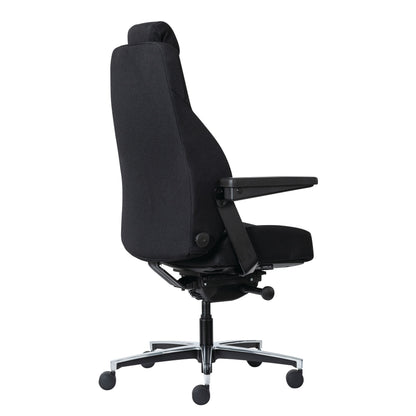 Buro Maverick 24/7 Controller Chair, Black Fabric w/ Arms