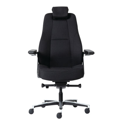 Buro Maverick 24/7 Controller Chair, Black Fabric w/ Arms