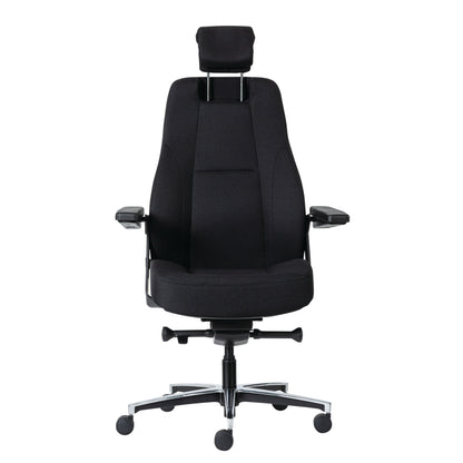 Buro Maverick 24/7 Controller Chair, Black Fabric w/ Arms