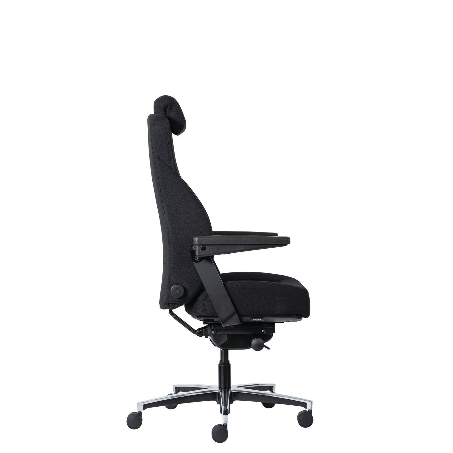 Buro Maverick 24/7 Controller Chair, Black Fabric w/ Arms