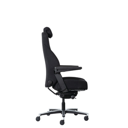 Buro Maverick 24/7 Controller Chair, Black Fabric w/ Arms