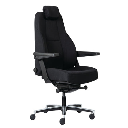 Buro Maverick 24/7 Controller Chair, Black Fabric w/ Arms