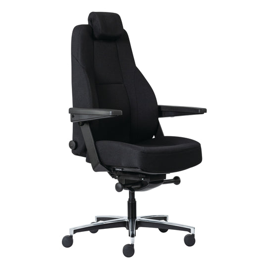 Buro Maverick 24/7 Controller Chair, Black Fabric w/ Arms