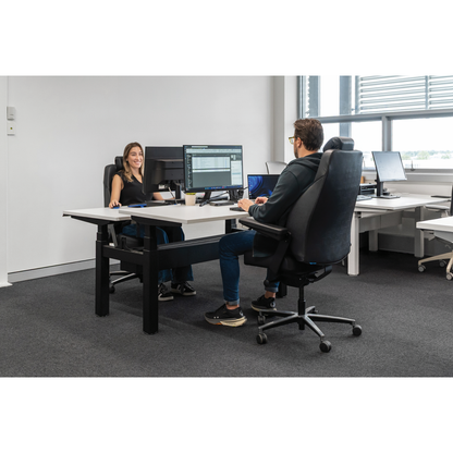 Buro Maverick 24/7 Controller Chair, Black Leather w/ Arms