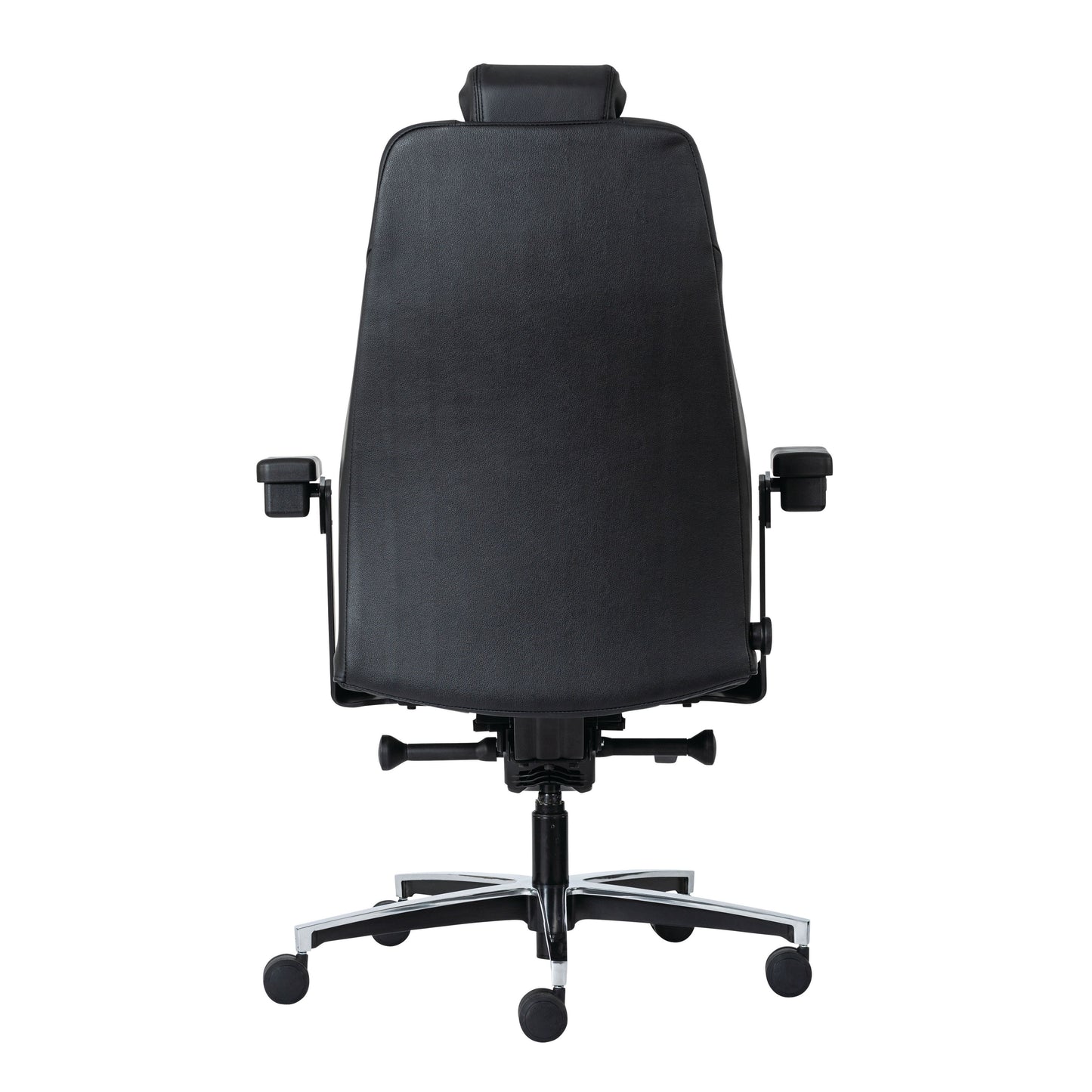 Buro Maverick 24/7 Controller Chair, Black Leather w/ Arms