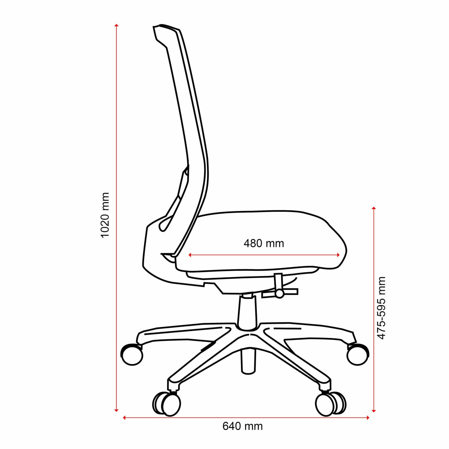 Buro Mentor Mesh Back Chair - Nylon Base