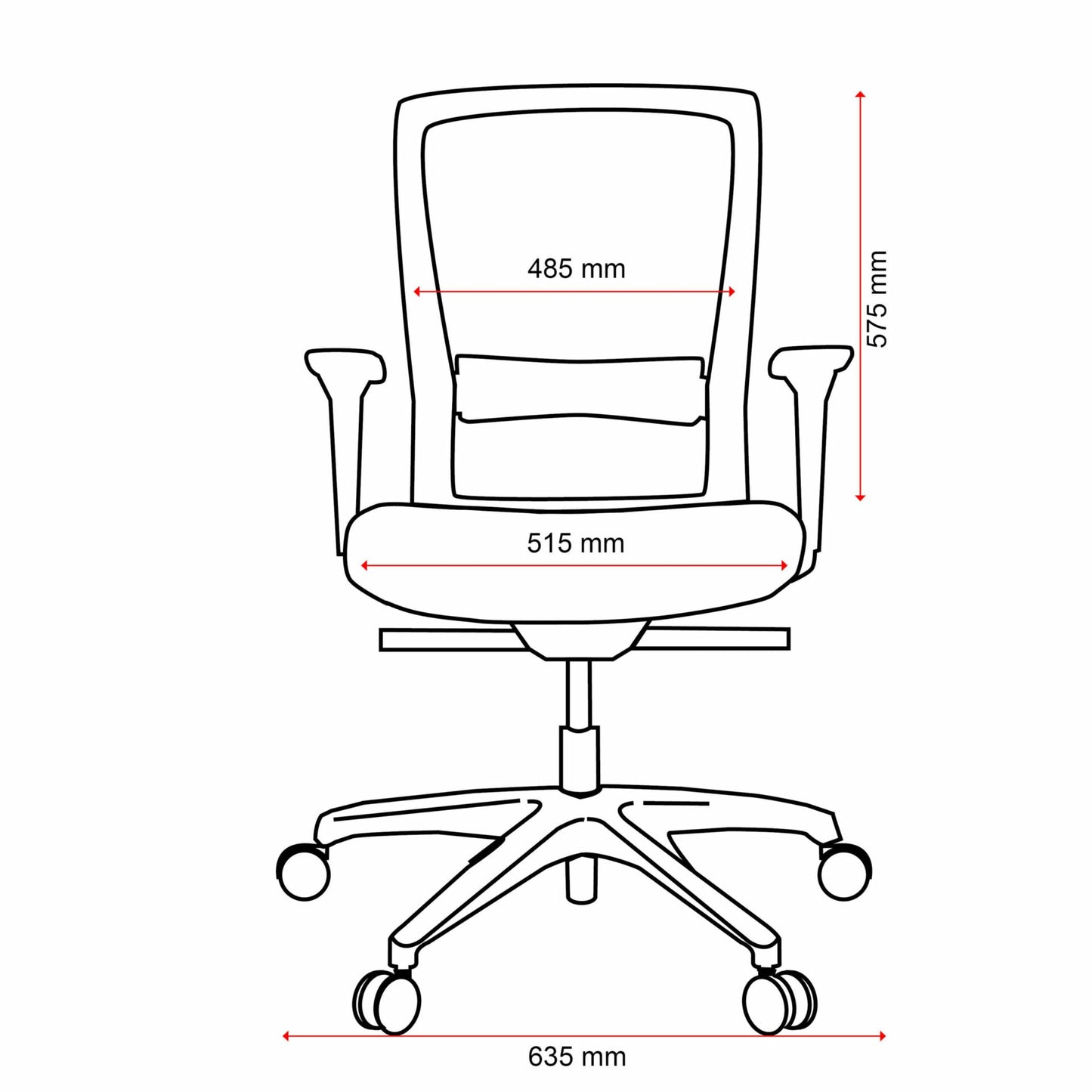 Buro Mentor Mesh Back Chair - Nylon Base