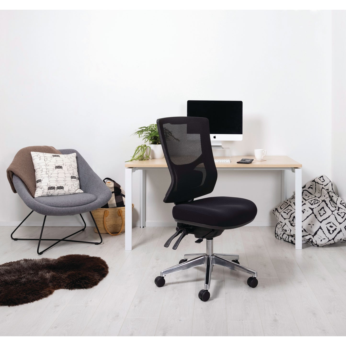 Buro Metro II 24/7 High Back Mesh Back Chair - Aluminium Base