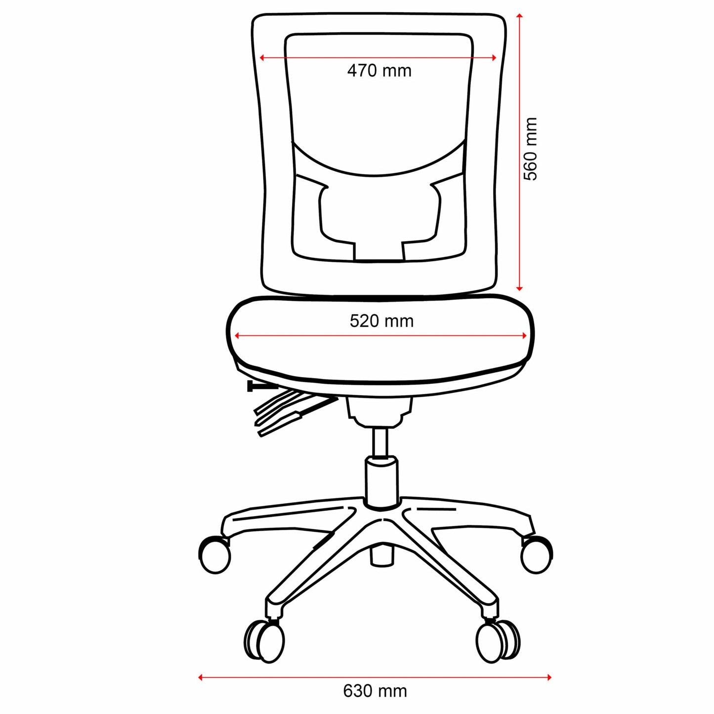 Buro Metro II 24/7 High Back Mesh Back Chair - Nylon Base