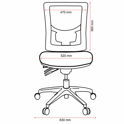 Buro Metro II 24/7 High Back Mesh Back Chair - Nylon Base