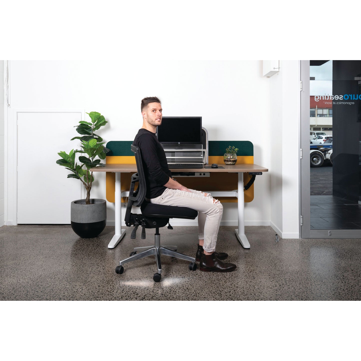 Buro Metro II 24/7 Mesh Back Chair - Aluminium Base