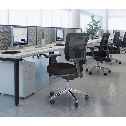 Buro Metro II 24/7 Mesh Back Chair - Aluminium Base