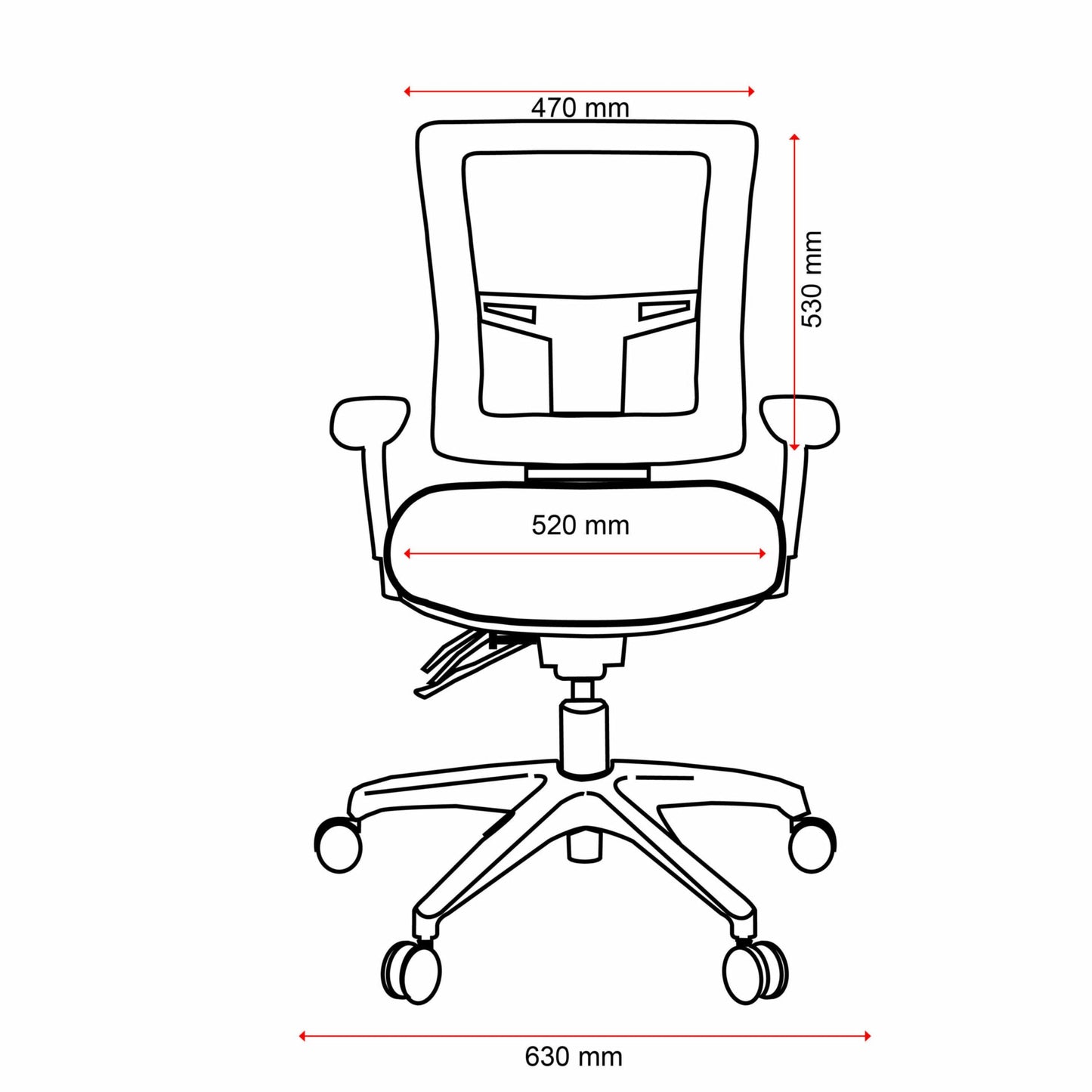 Buro Metro II 24/7 Mesh Back Chair - Aluminium Base