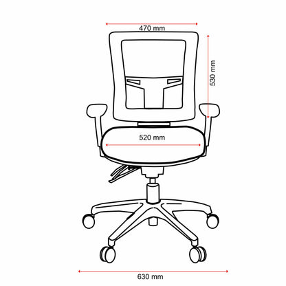 Buro Metro II 24/7 Mesh Back Chair - Aluminium Base