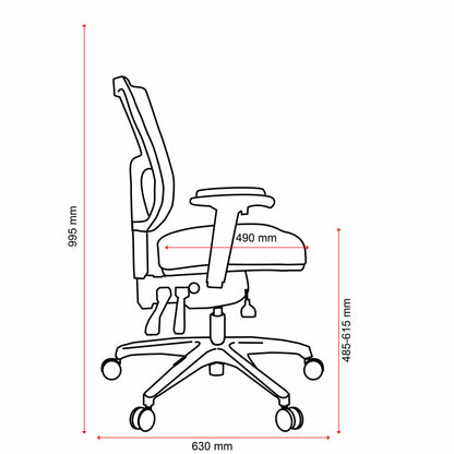 Buro Metro II 24/7 Mesh Back Chair - Aluminium Base