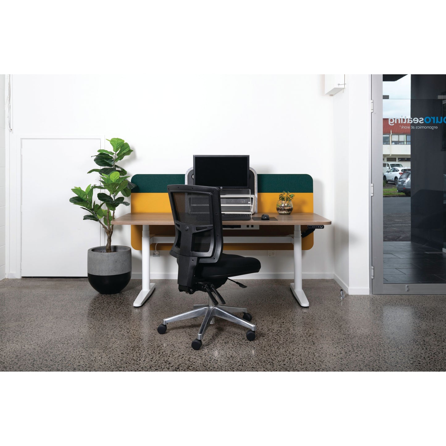 Buro Metro II Mesh Back Chair - Aluminium Base