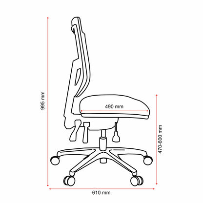 Buro Metro II Mesh Back Chair - Nylon Base