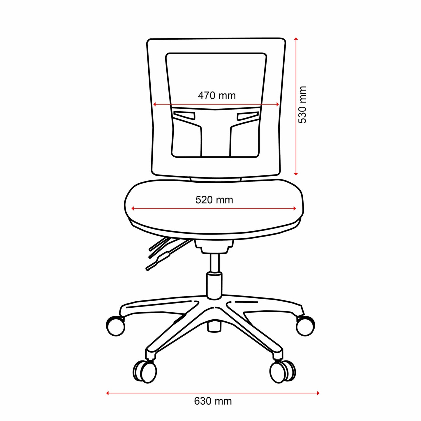 Buro Metro II Mesh Back Chair - Nylon Base
