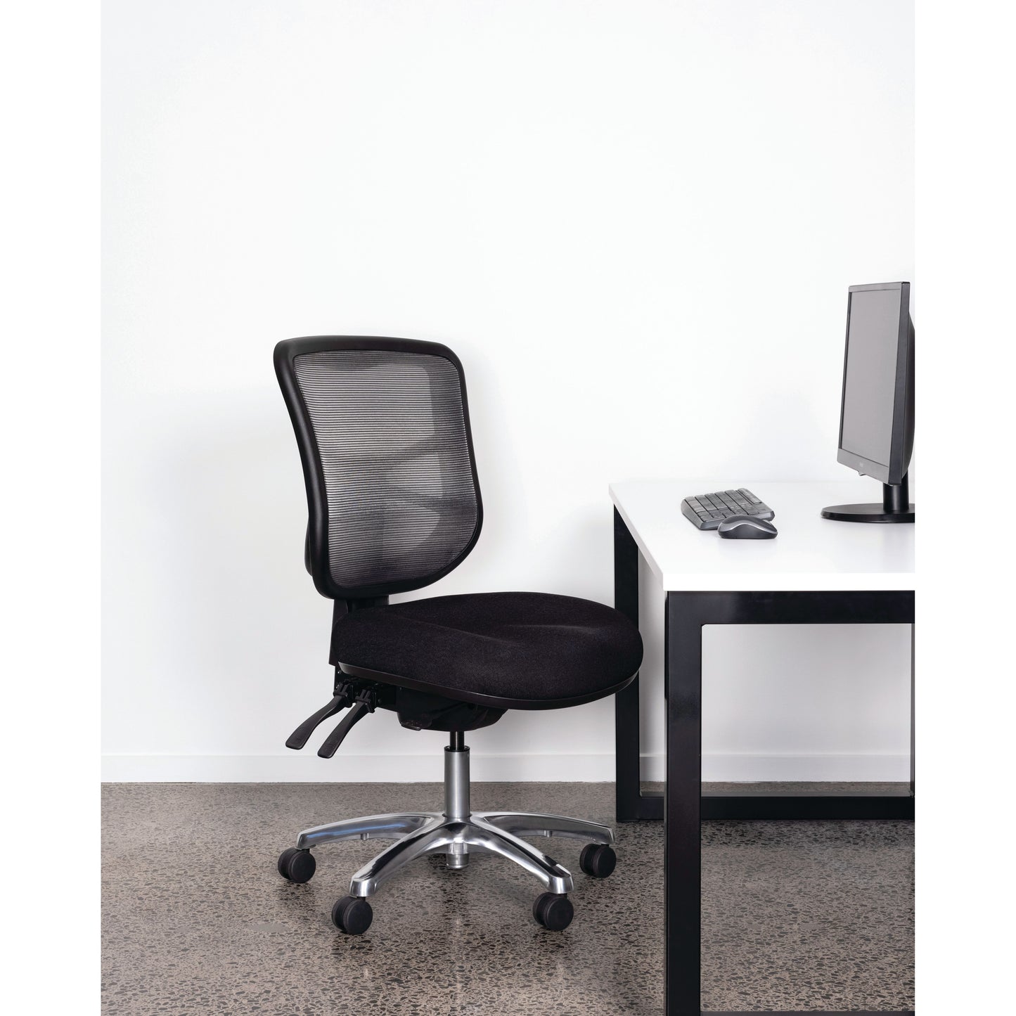 Buro Metro Mesh Back Chair - Aluminium Base