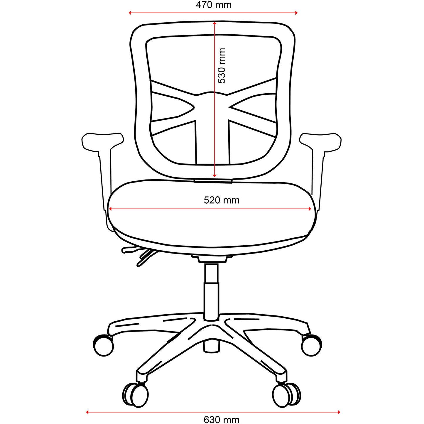 Buro Metro Mesh Back Chair - Aluminium Base