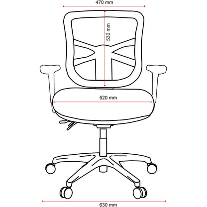 Buro Metro Mesh Back Chair - Aluminium Base