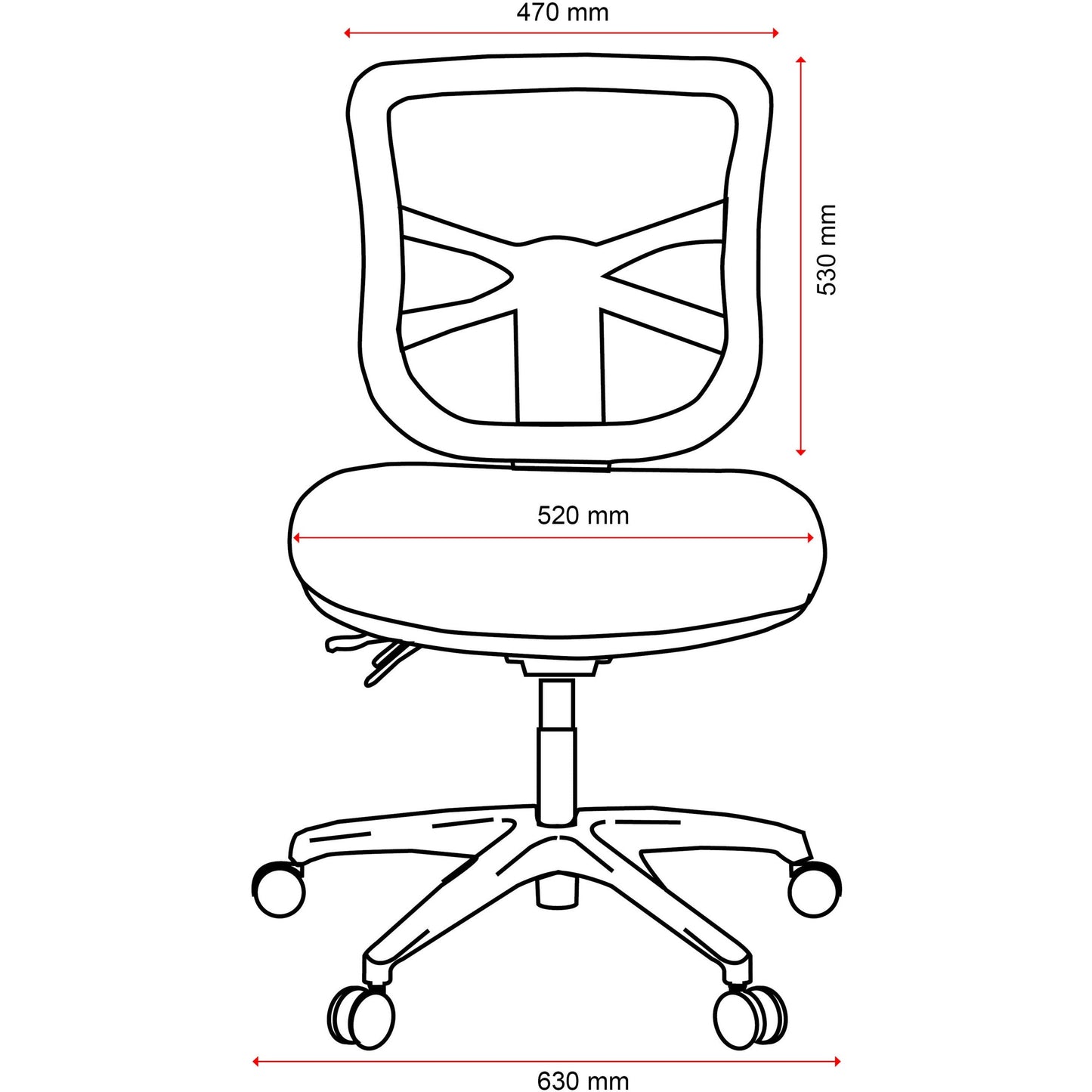 Buro Metro Mesh Back Chair - Nylon Base