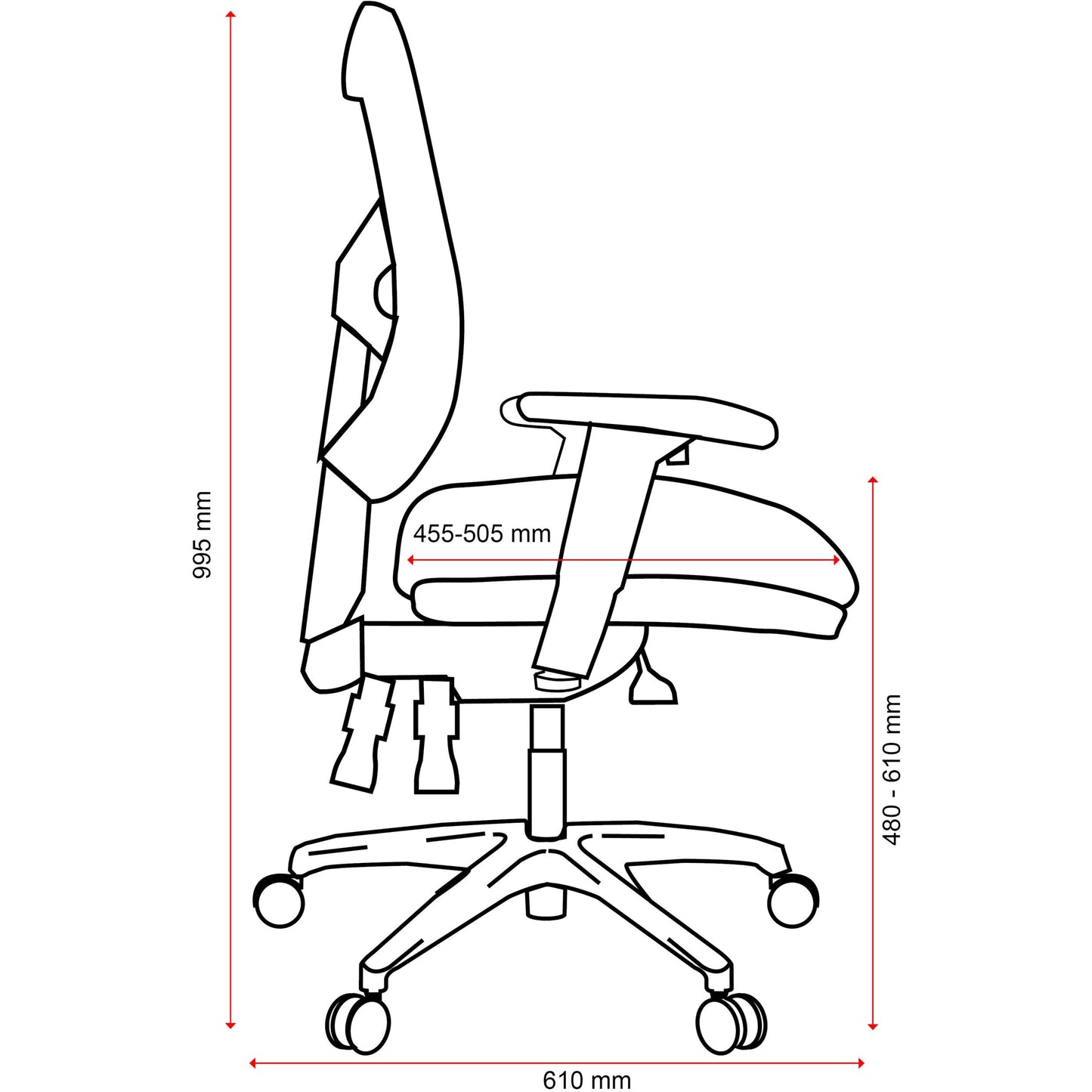 Buro Metro Mesh Back Chair - Nylon Base
