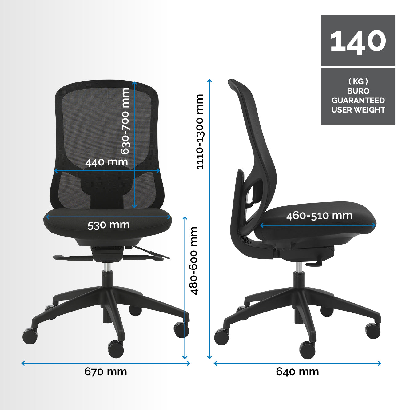 Buro Quantum Mesh Back Chair