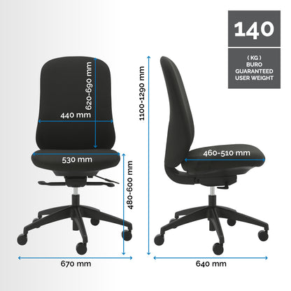 Buro Quantum Upholstered Back Chair