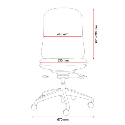 Buro Quantum Upholstered Back Chair