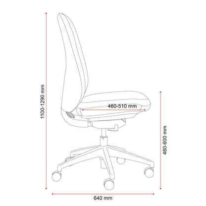 Buro Quantum Upholstered Back Chair