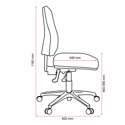 Roma 2 Lever High-Back Office Chair-Task Chair-Smart Office Furniture