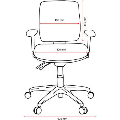 Roma 2 Lever Mid-Back Office Chair-Task Chair-Smart Office Furniture