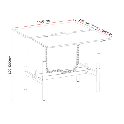 Buro Syntra Back to Back Height Adjustable Desks 1500 & 1800 Range
