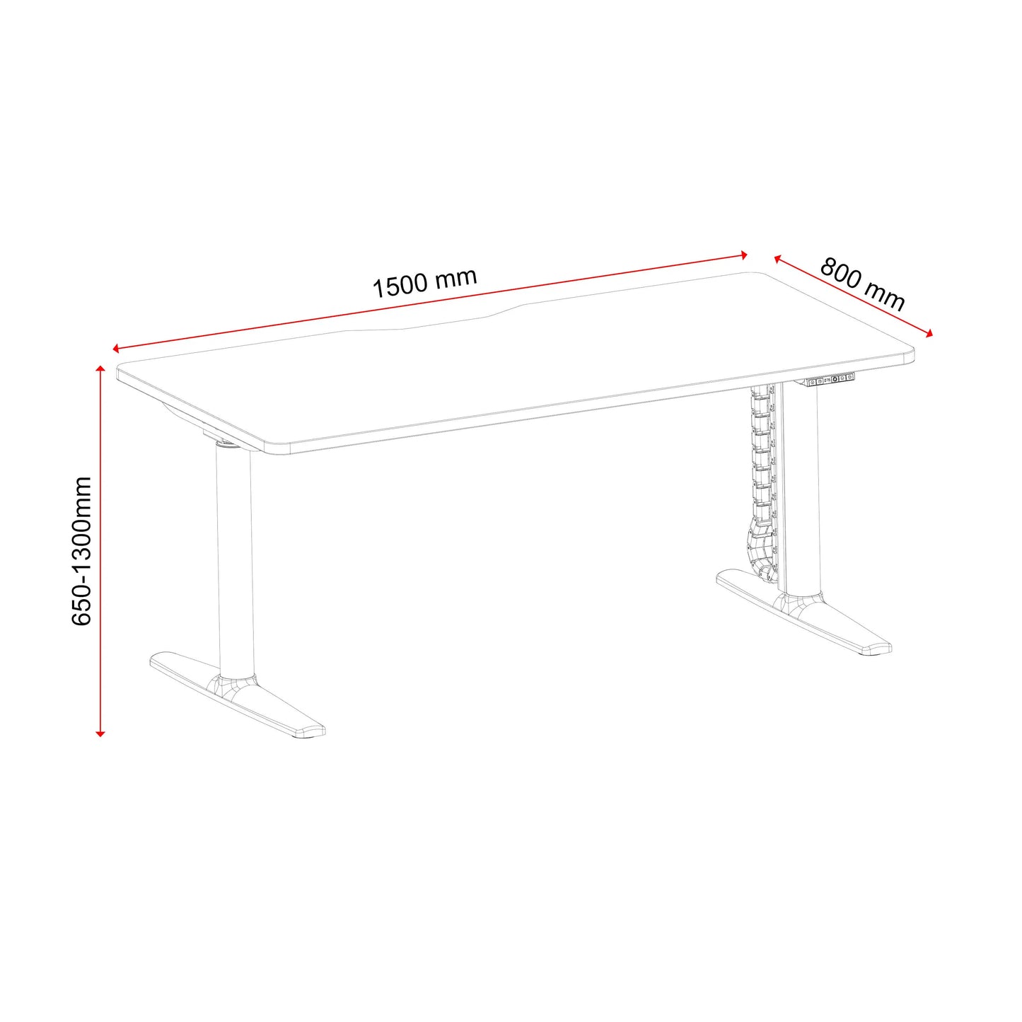 Buro Syntra Height Adjustable Desks 1500 & 1800 Range