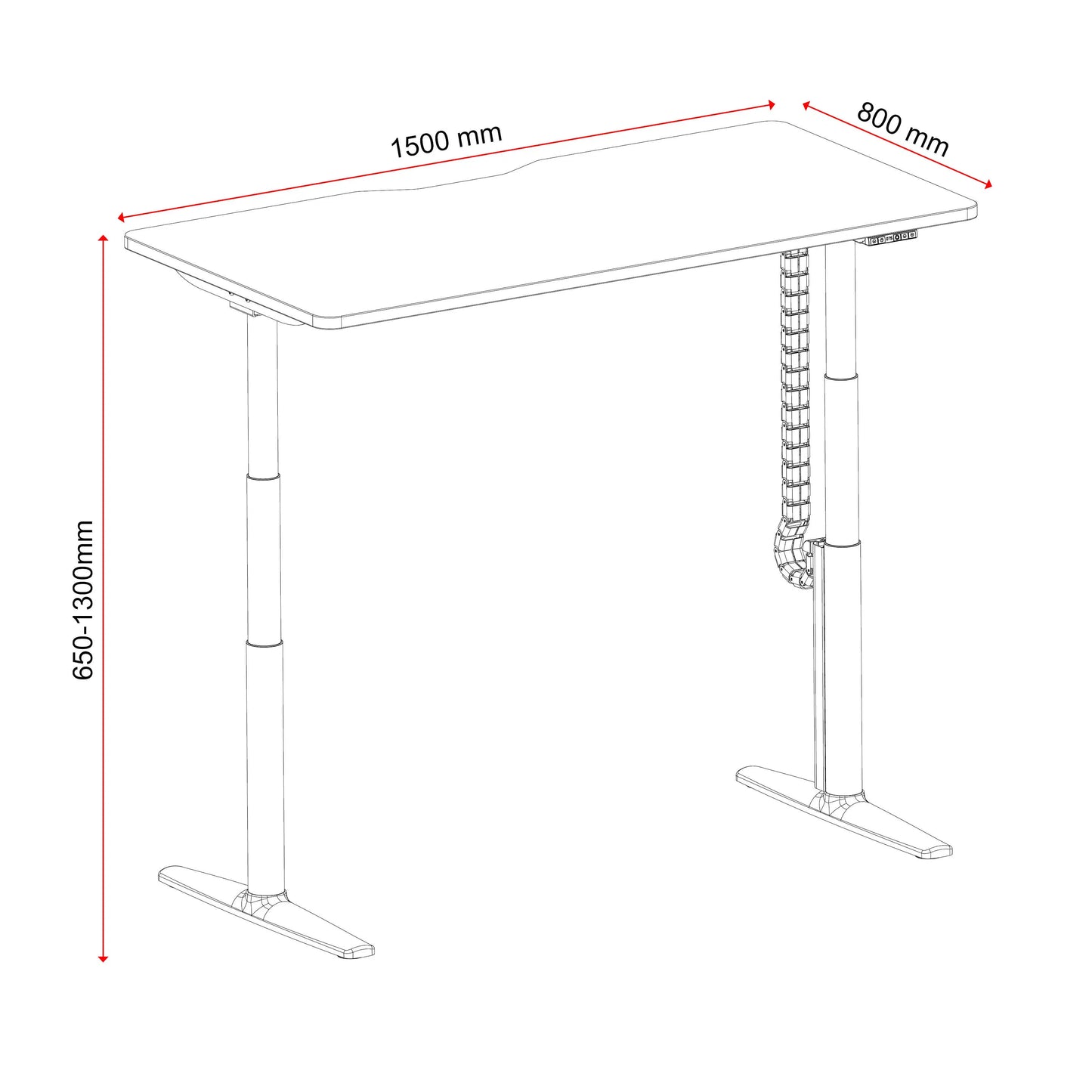 Buro Syntra Height Adjustable Desks 1500 & 1800 Range