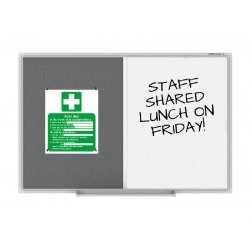 Combination Pinboard and Whiteboard - 7 sizes-Notice Boards-Smart Office Furniture