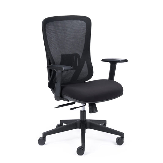 CSXpress Ava Black Mesh Synchro Chair w/Seat Slide