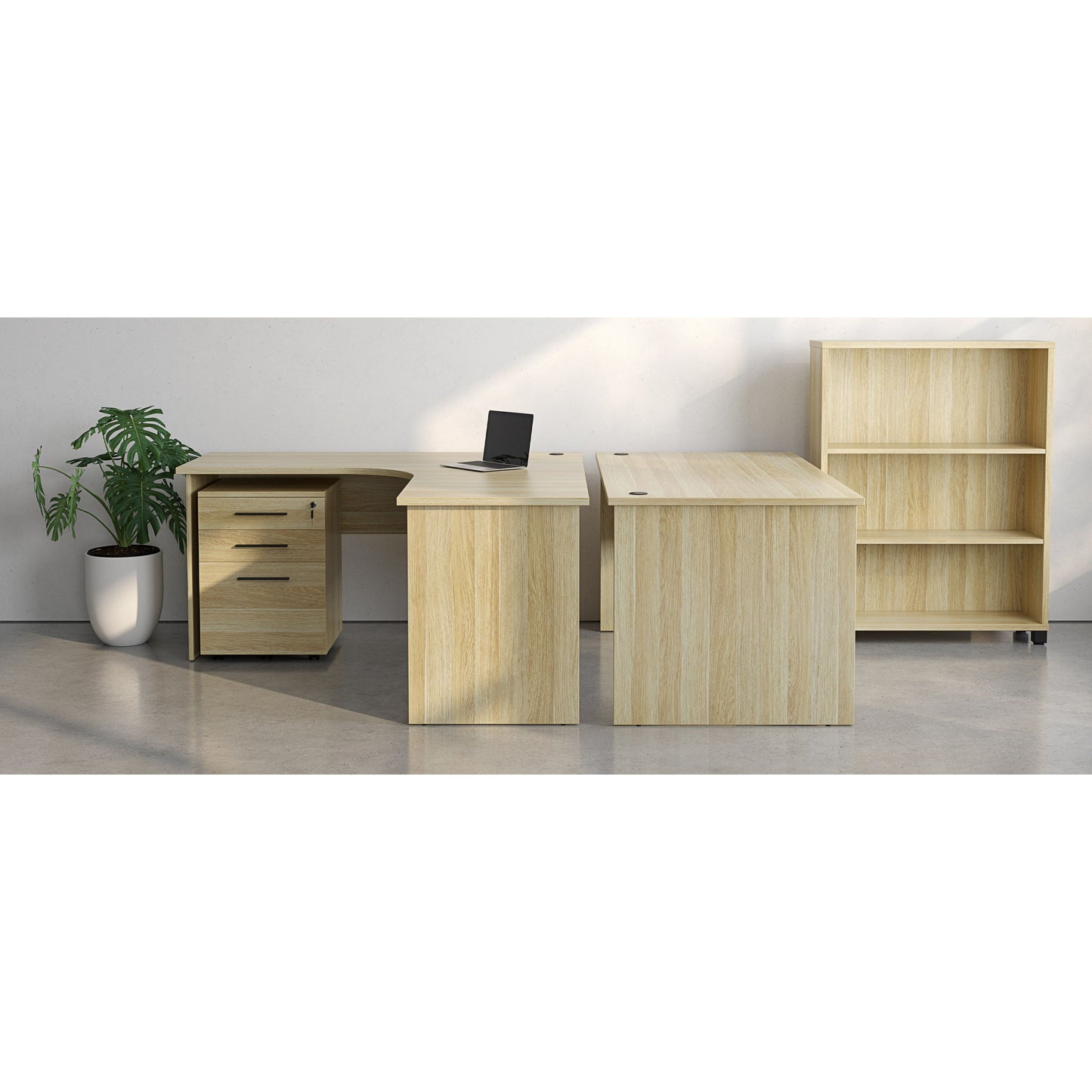 Knights Cubit Slab Fixed Height Desk 1200, 1500 & 1800 Range