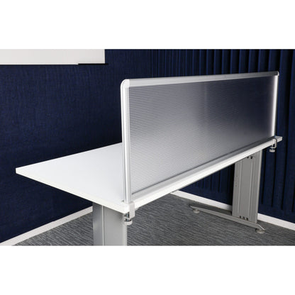 Desk Mounted Blue Partitions