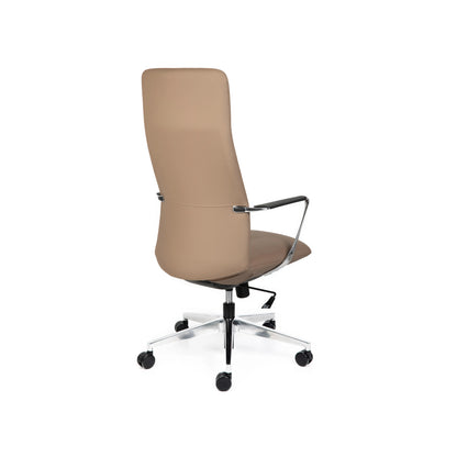 Director High Back Tan Leather Chair