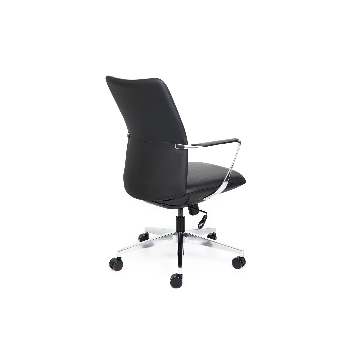 Director Mid Back Black Leather Chair