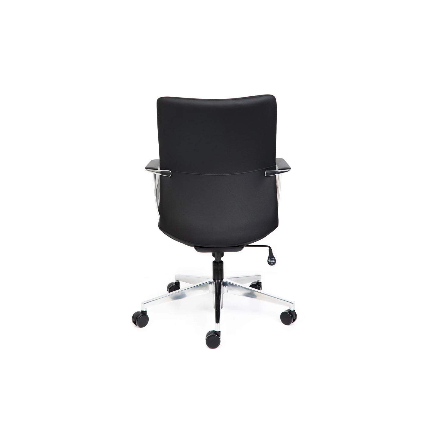 Director Mid Back Black Leather Chair
