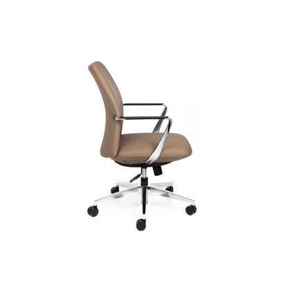 Director Mid Back Tan Leather Chair