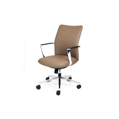 Director Mid Back Tan Leather Chair