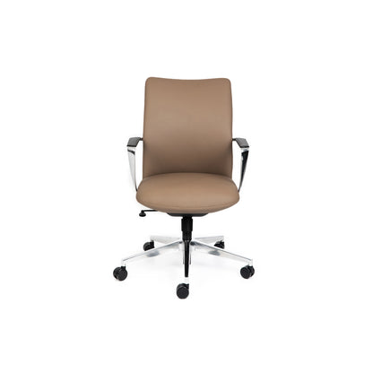 Director Mid Back Tan Leather Chair
