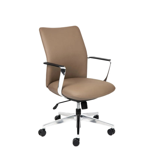 Director Mid Back Tan Leather Chair