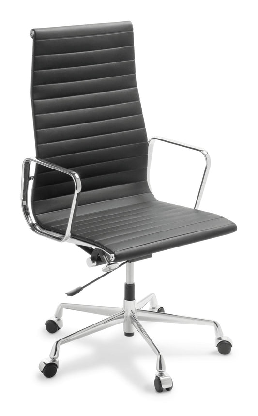 Eames Replica Classic High Back Black Leather