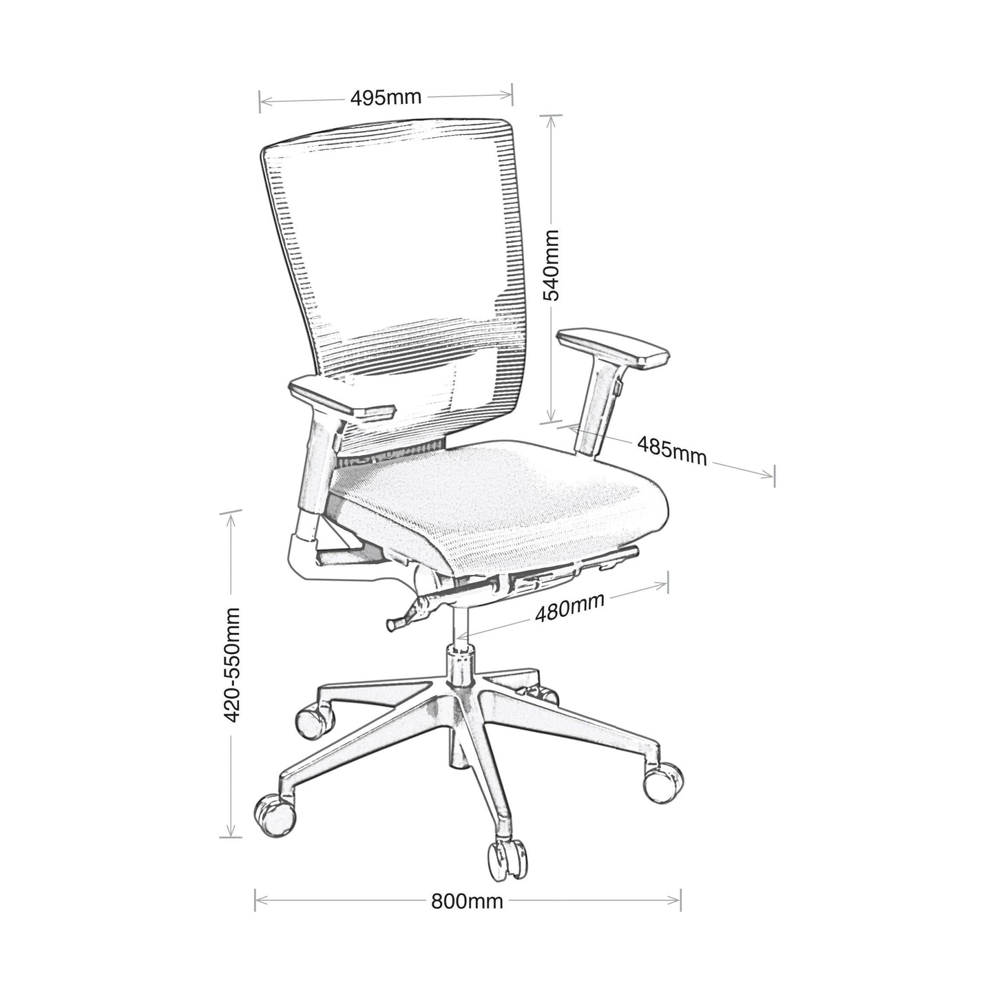 Eden Cloud Ergo w/Armrests Chair